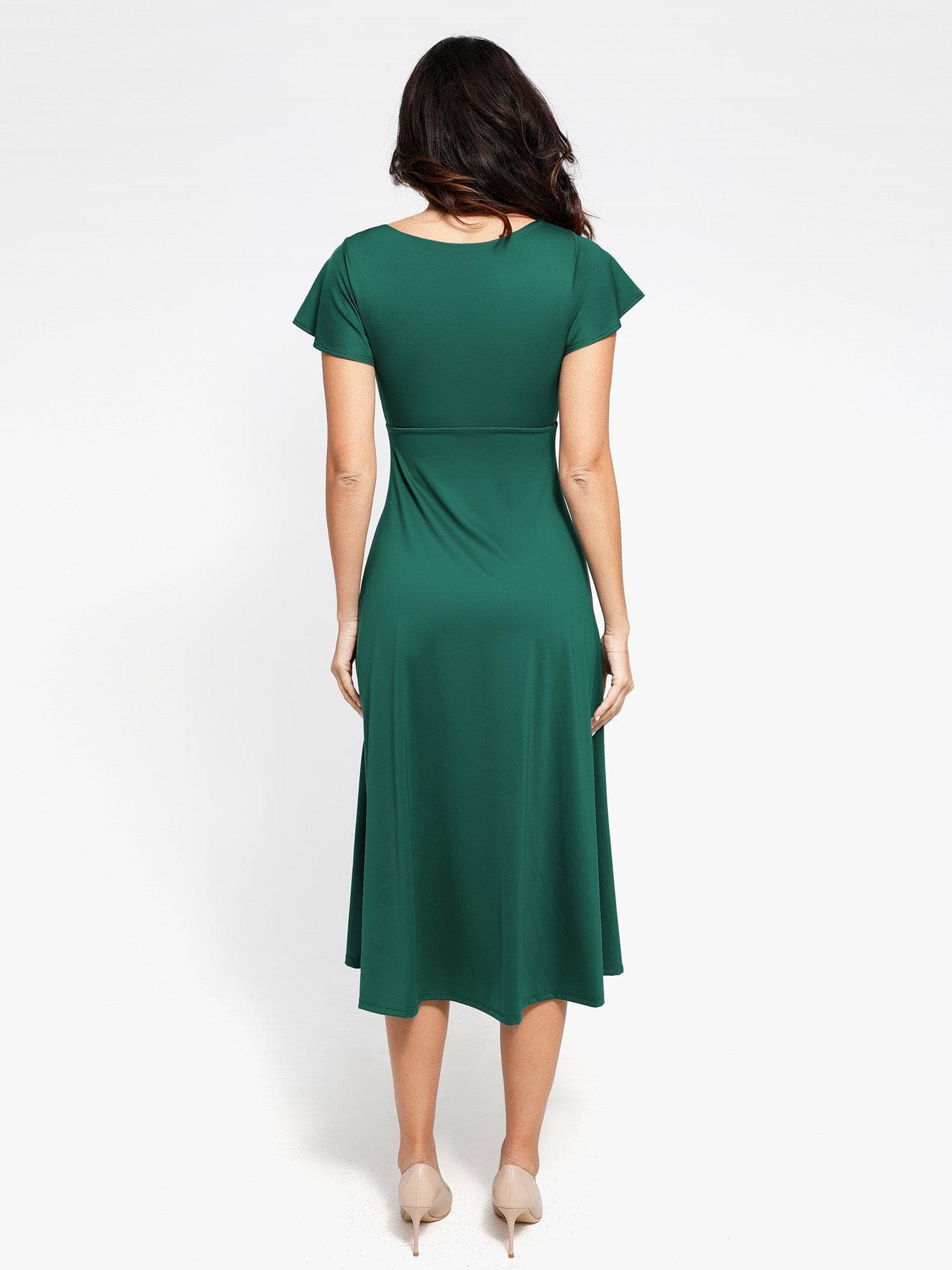 The Shapewear Dress A-Line Square Neck Midi