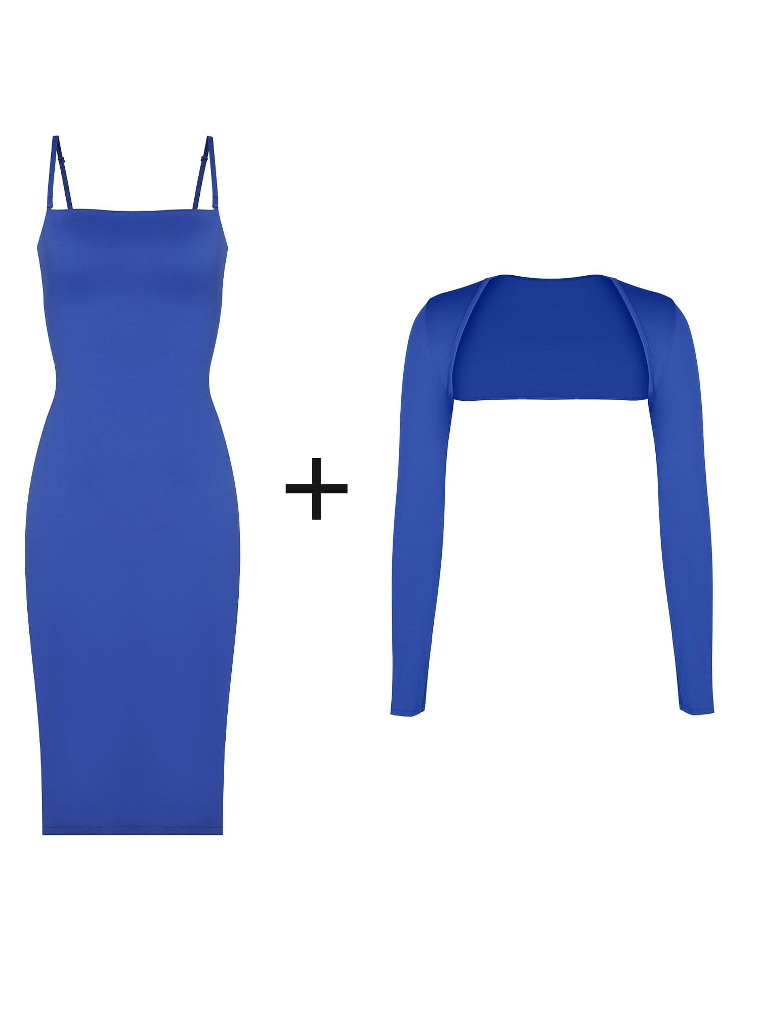 Bluetag Cooling Built-In Shapewear Tube Maxi Dress Or Shrug