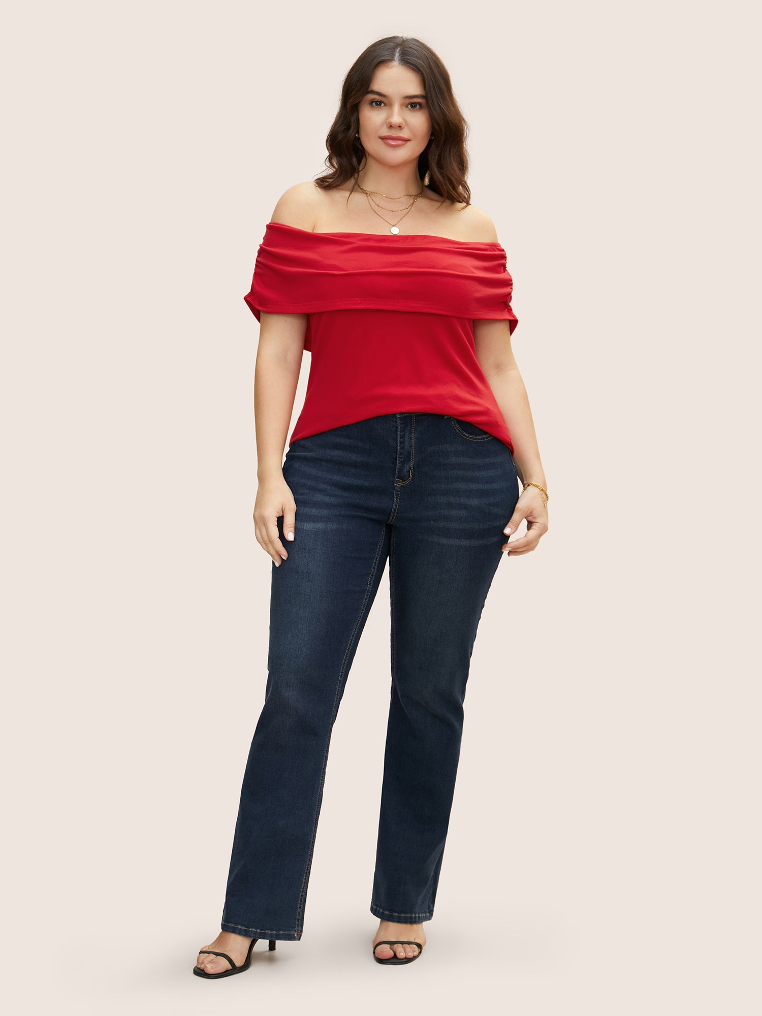 Supersoft Essentials One Shoulder Neck Gathered T-shirt