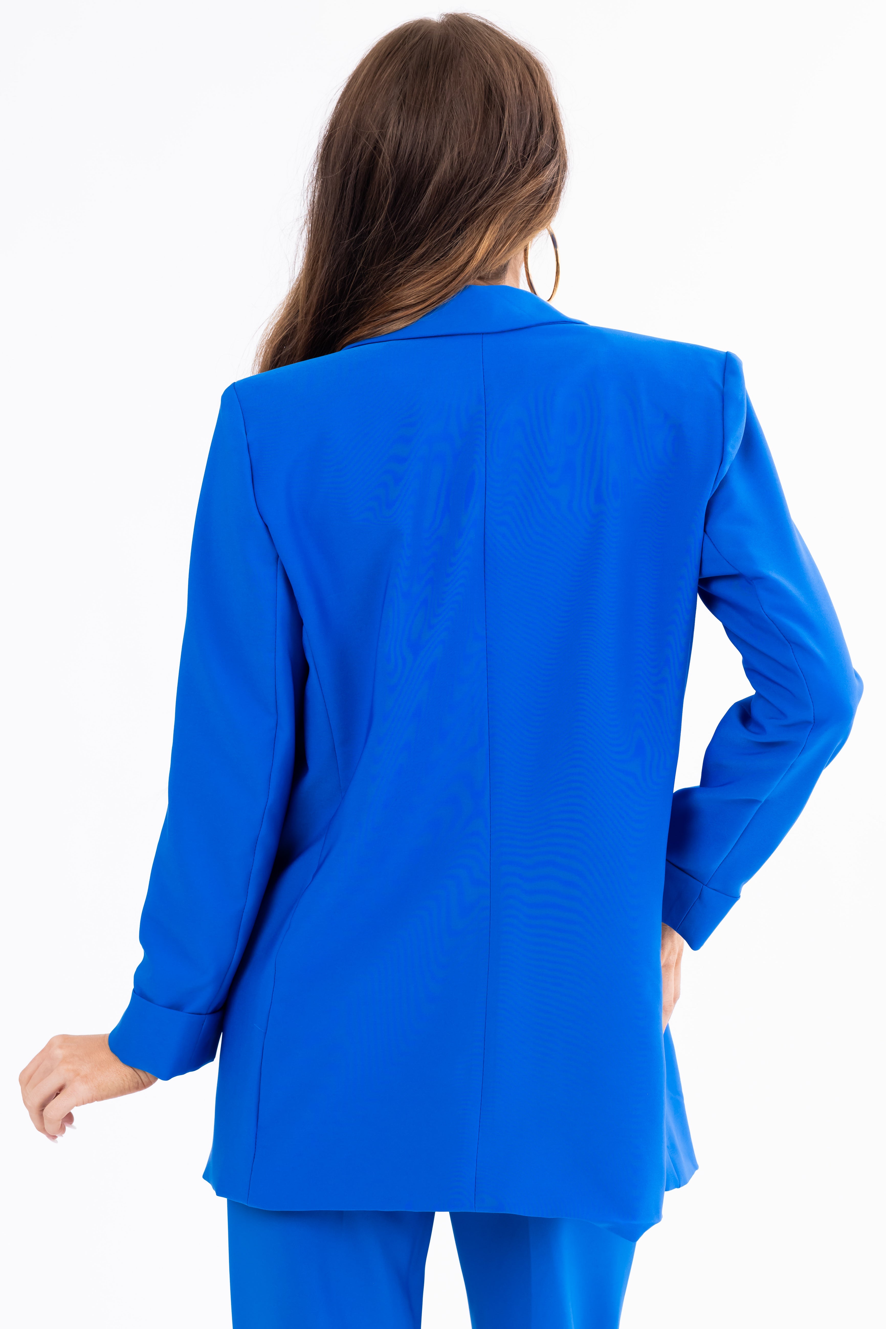 Emily Sapphire Longline Open Blazer