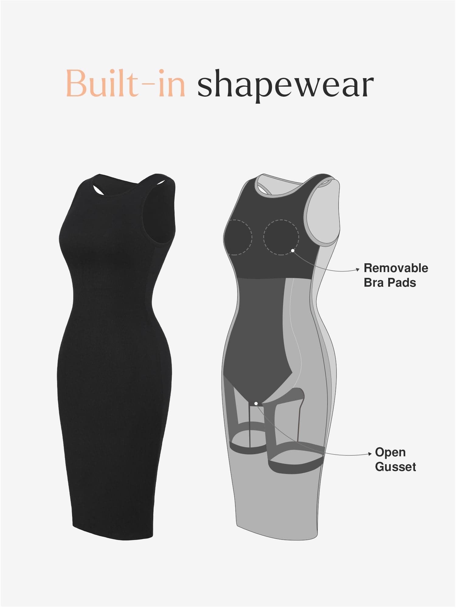 The Shapewear Dresses Modal Multi-style