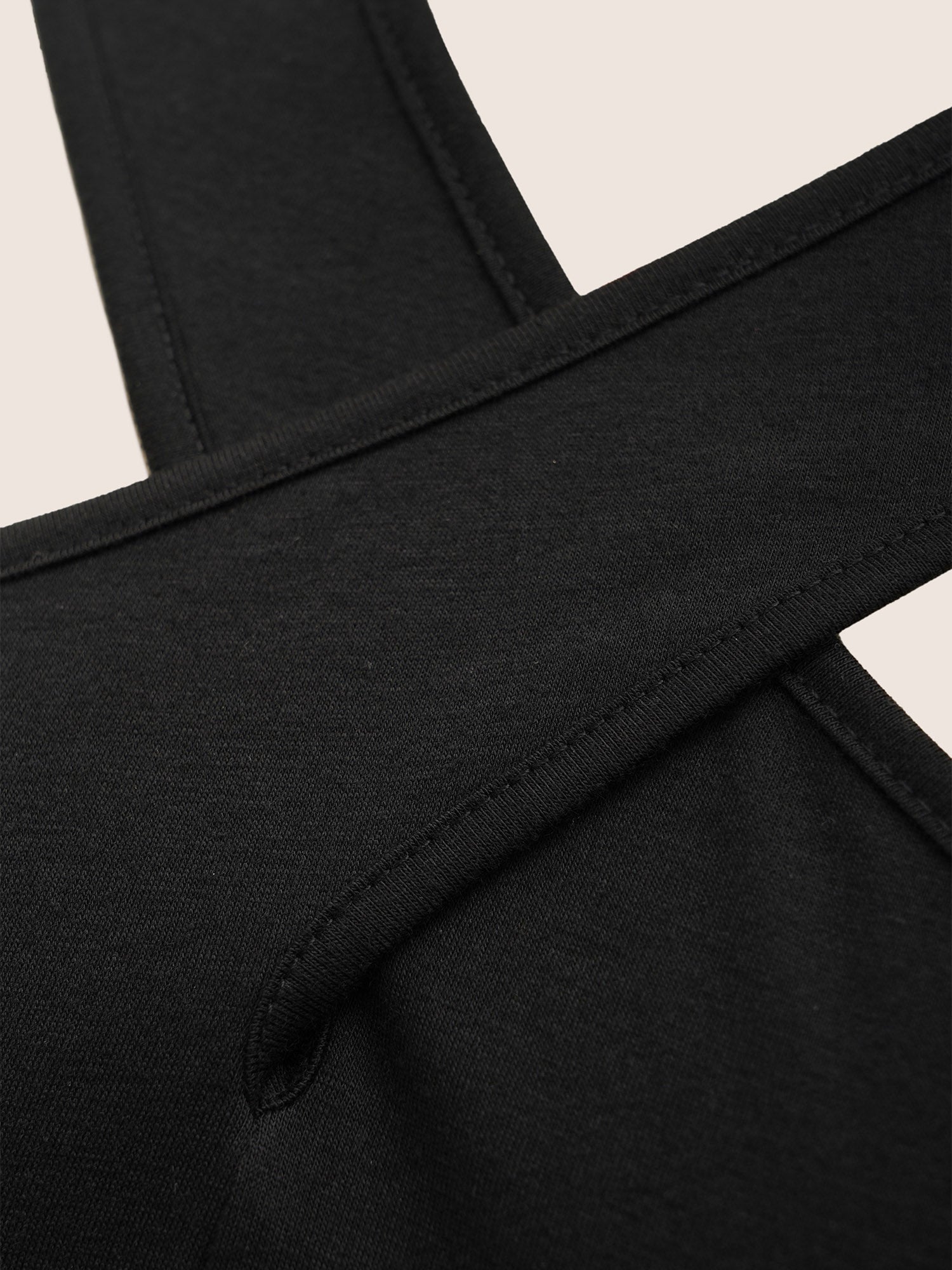 Solid Overlap Collar Ruffle Sleeve T-shirt
