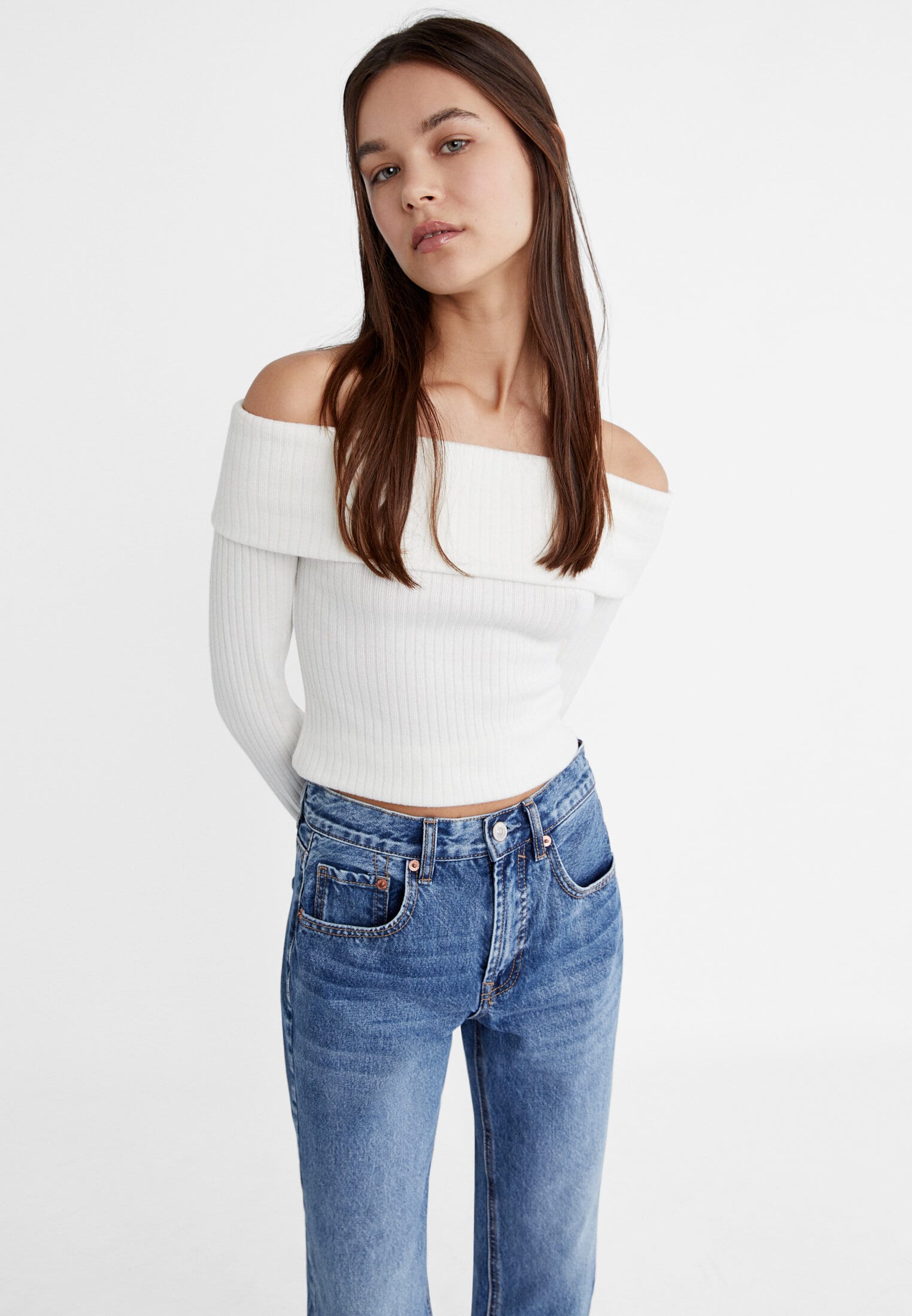 CROPPED STRAIGHT JEANS