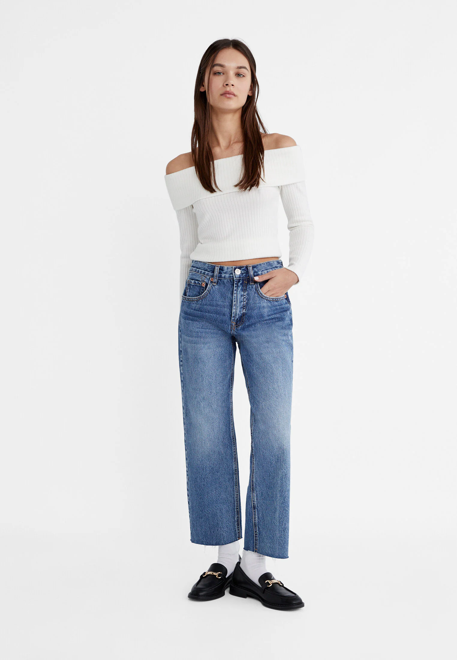 CROPPED STRAIGHT JEANS
