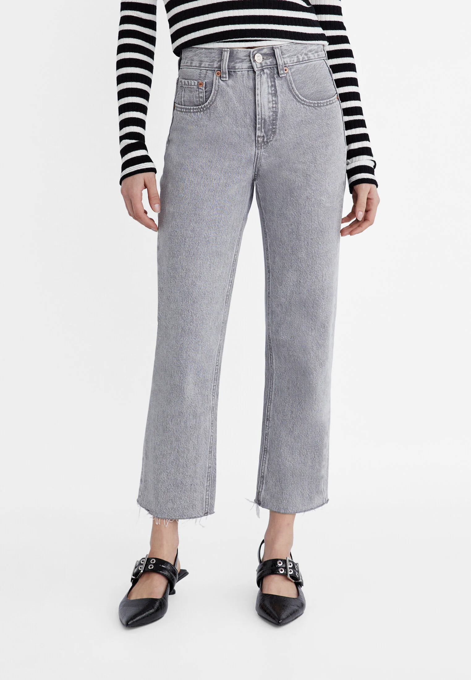 D96 CROPPED STRAIGHT-FIT JEANS